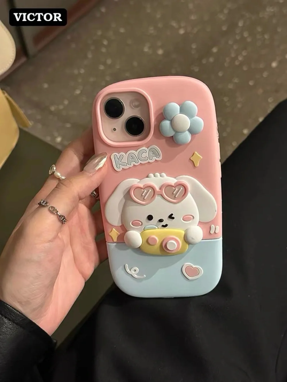 NWT Cute 3D Cartoon Puppy Silicone Case for iPhone 14 Pro